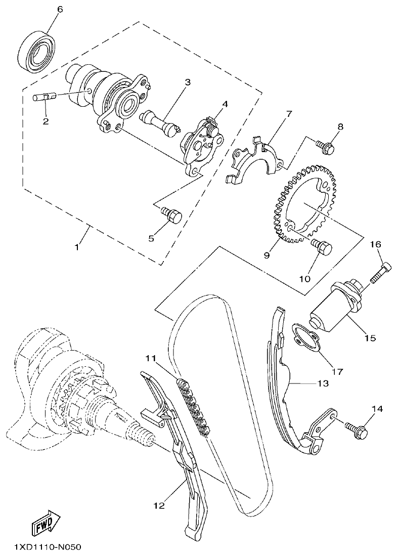 Yamaha VIKING1XP9_2014 CAMSHAFT & CHAIN parts diagram